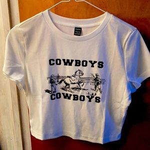 Shein cowboy crop top